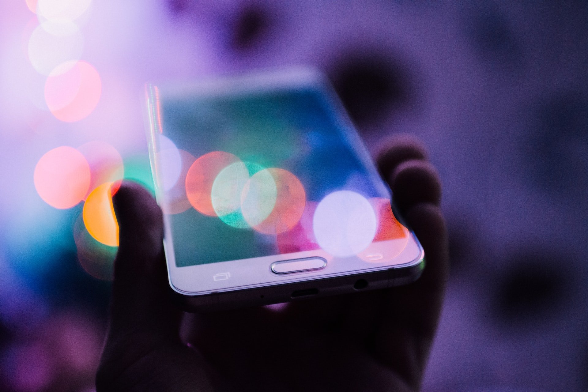 Someone holding a smartphone.